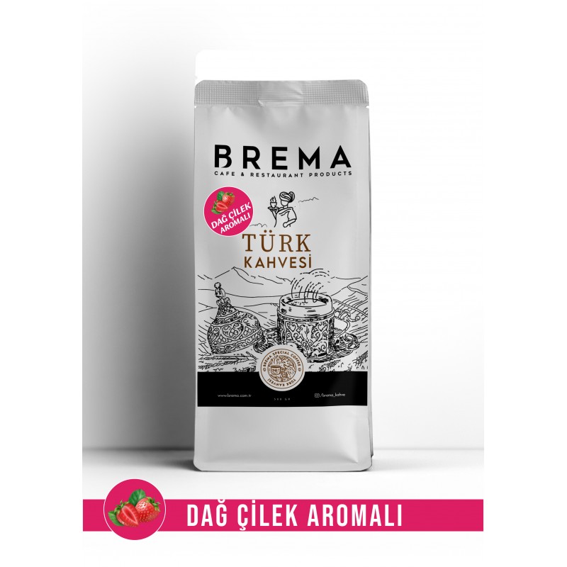 Dağ Çilek Aromalı Türk Kahvesi 500Gr. - Brema