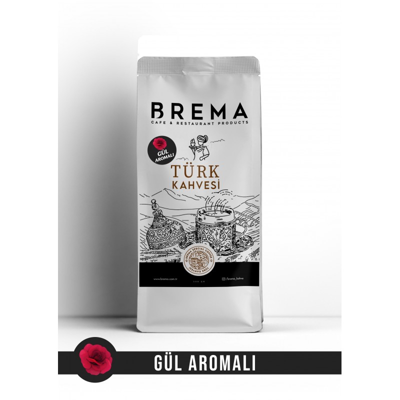 Gül Aromalı Türk Kahvesi 500 Gr. - Brema